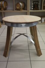 Tavolino basso in rovere francese – artigianato da botte - immagine 4