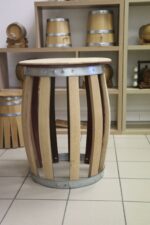 Tavolo alto a botte in rovere francese – artigianale - immagine 4