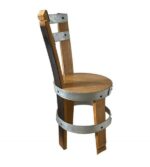 Sedia bassa in botte di rovere – artigianato francese - immagine 2