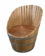 Mobilier original en bois de fût, idéal pour salon ou bureau