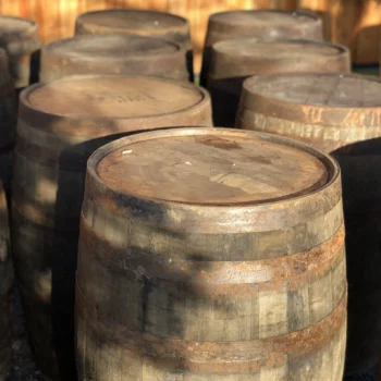 Fût de chêne ex-Cognac de 225 L avec cerclage galvanisé