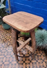 Sgabello alto in botte da whisky – Rovere massello artigianale - immagine 6