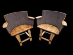 Set di mobili a botte in botte da whisky – 2 sedie + 1 tavolo artigianali - immagine 3