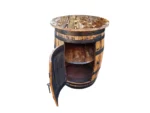 Botte bar in botte da whisky – Mobile contenitore rustico - immagine 4