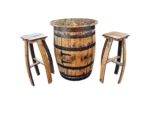Botte bar in botte da whisky – Mobile contenitore rustico - immagine 2