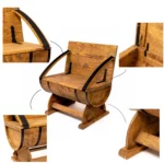 Panca a botte rustica 3 in 1 – Contenitore, seduta e tavolino - immagine 3