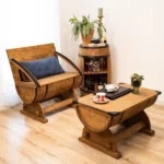 Panca a botte rustica 3 in 1 – Contenitore, seduta e tavolino - immagine 2